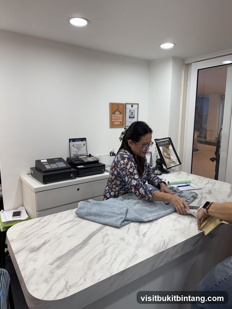 Dry Cleaning Service Counter