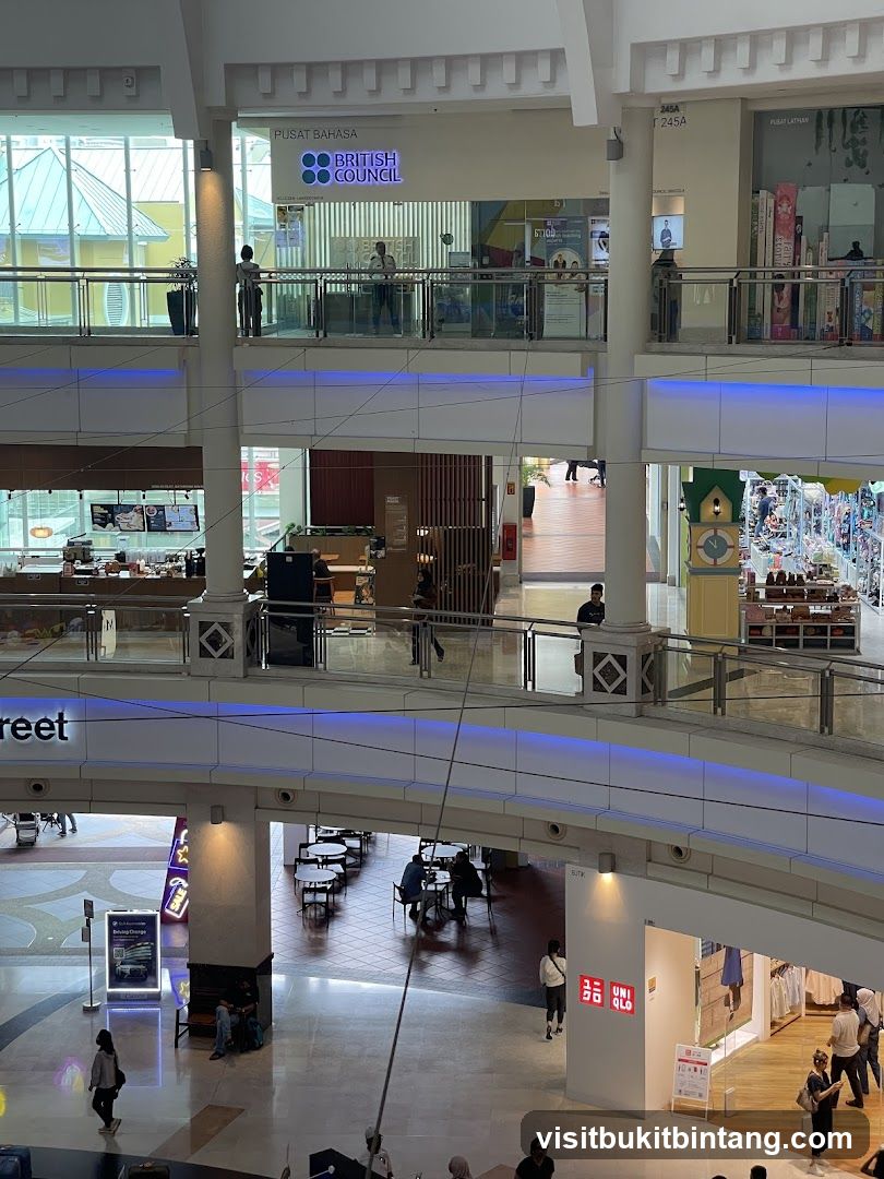 Mall interior with shops and walkways