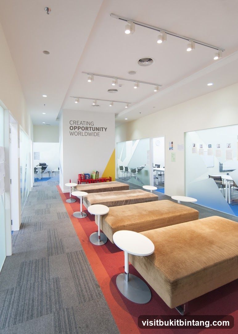 Modern Waiting Area with Motivational Slogan