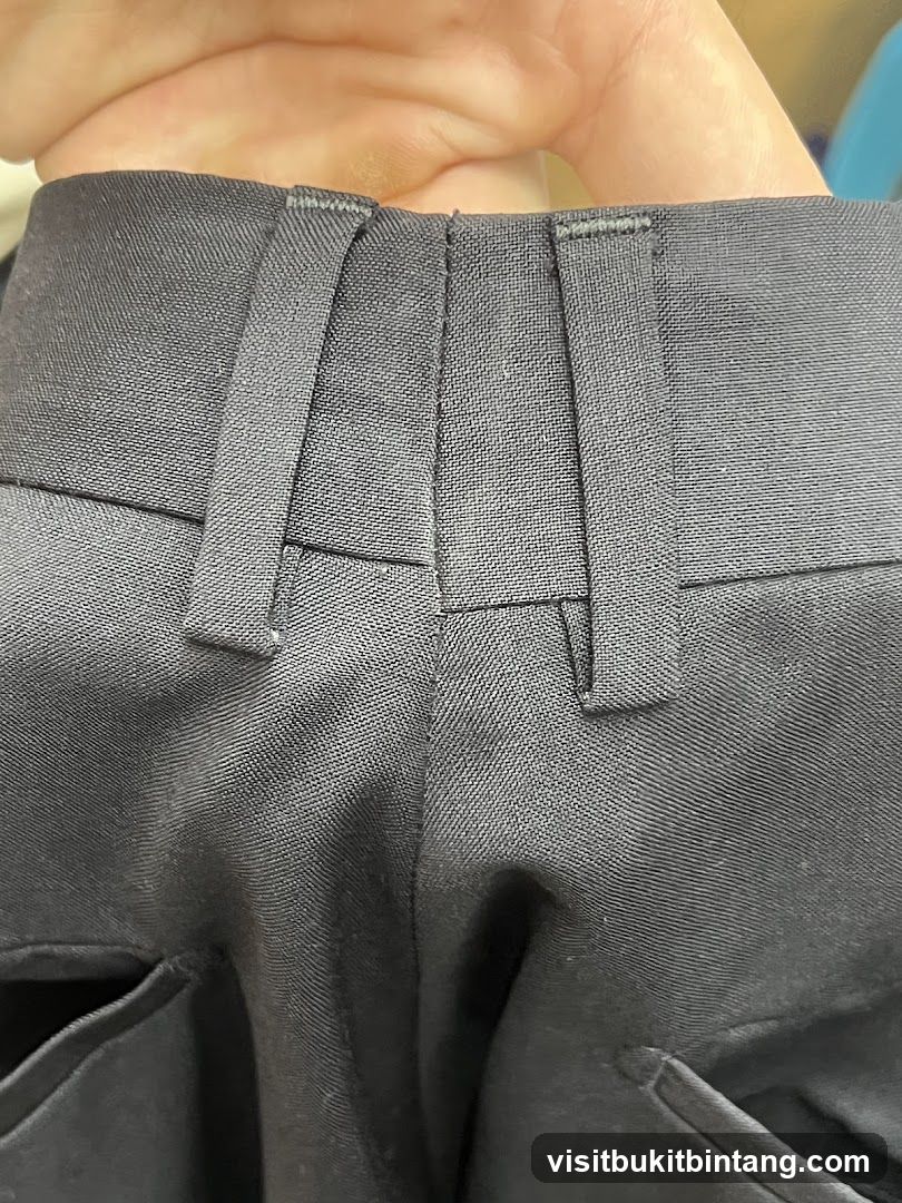 Close-up of Black Trousers