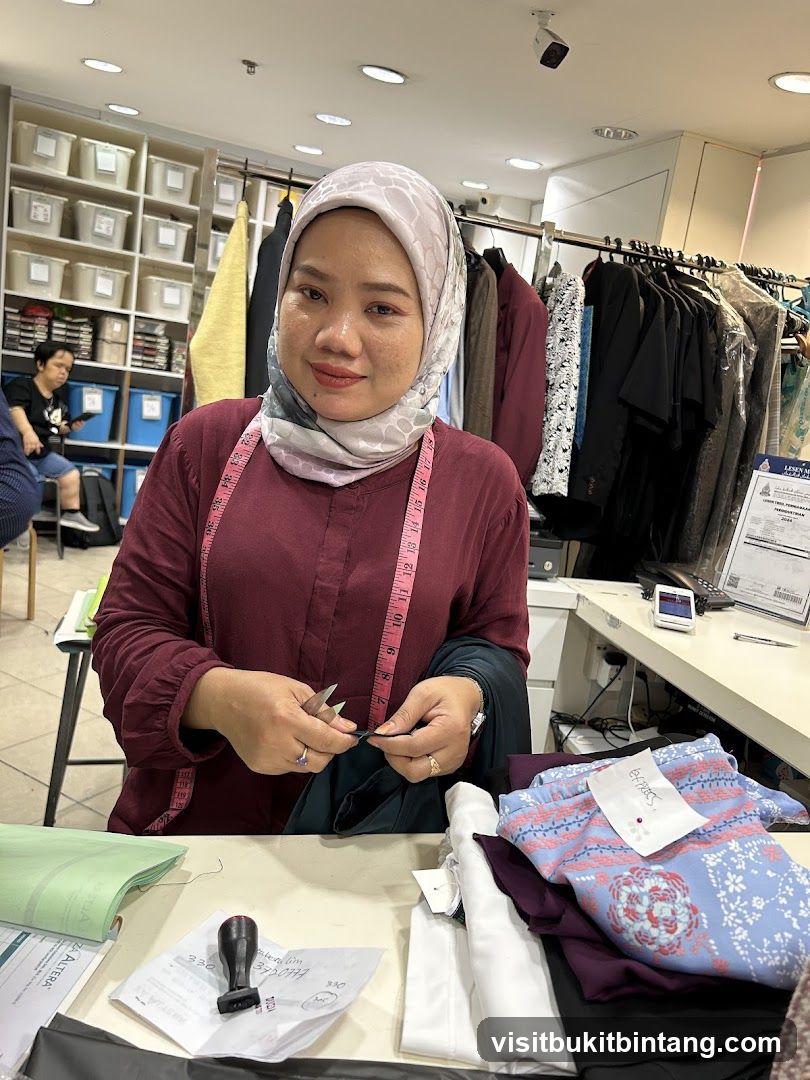 Seamstress working in a tailor shop
