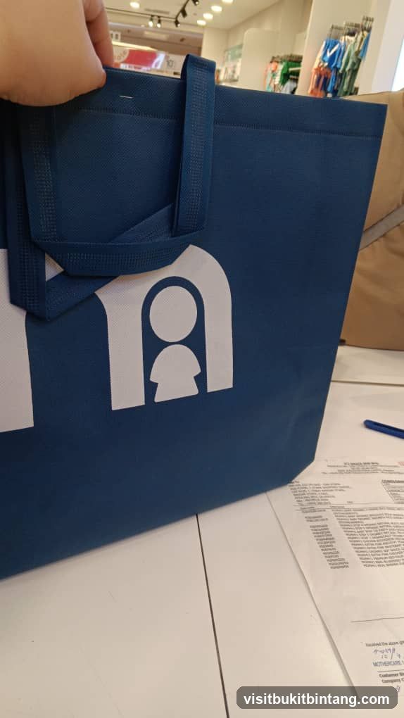 Blue Tote Bag with Logo
