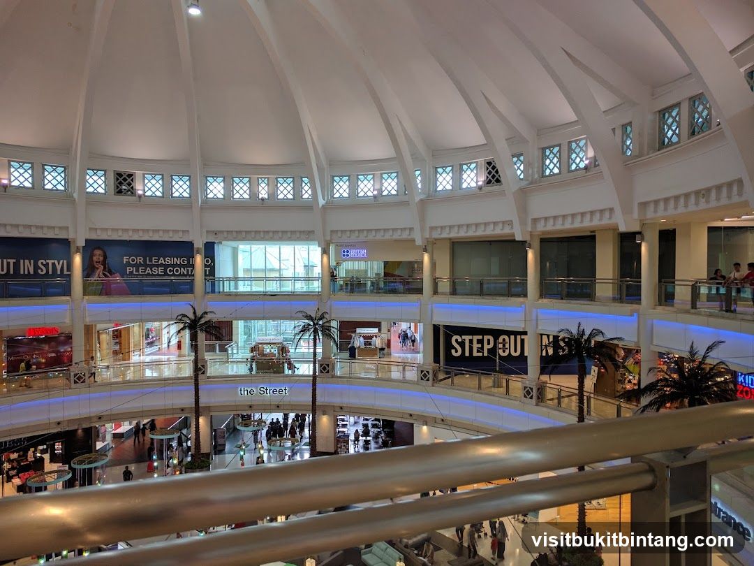 Interior of a multi-level shopping mall