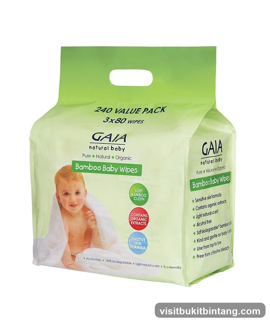 Gaia Natural Baby Bamboo Baby Wipes