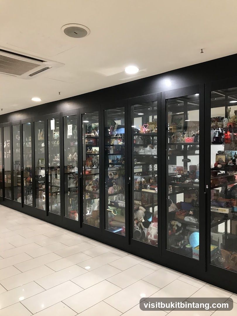 Display Cabinets Filled with Collectibles