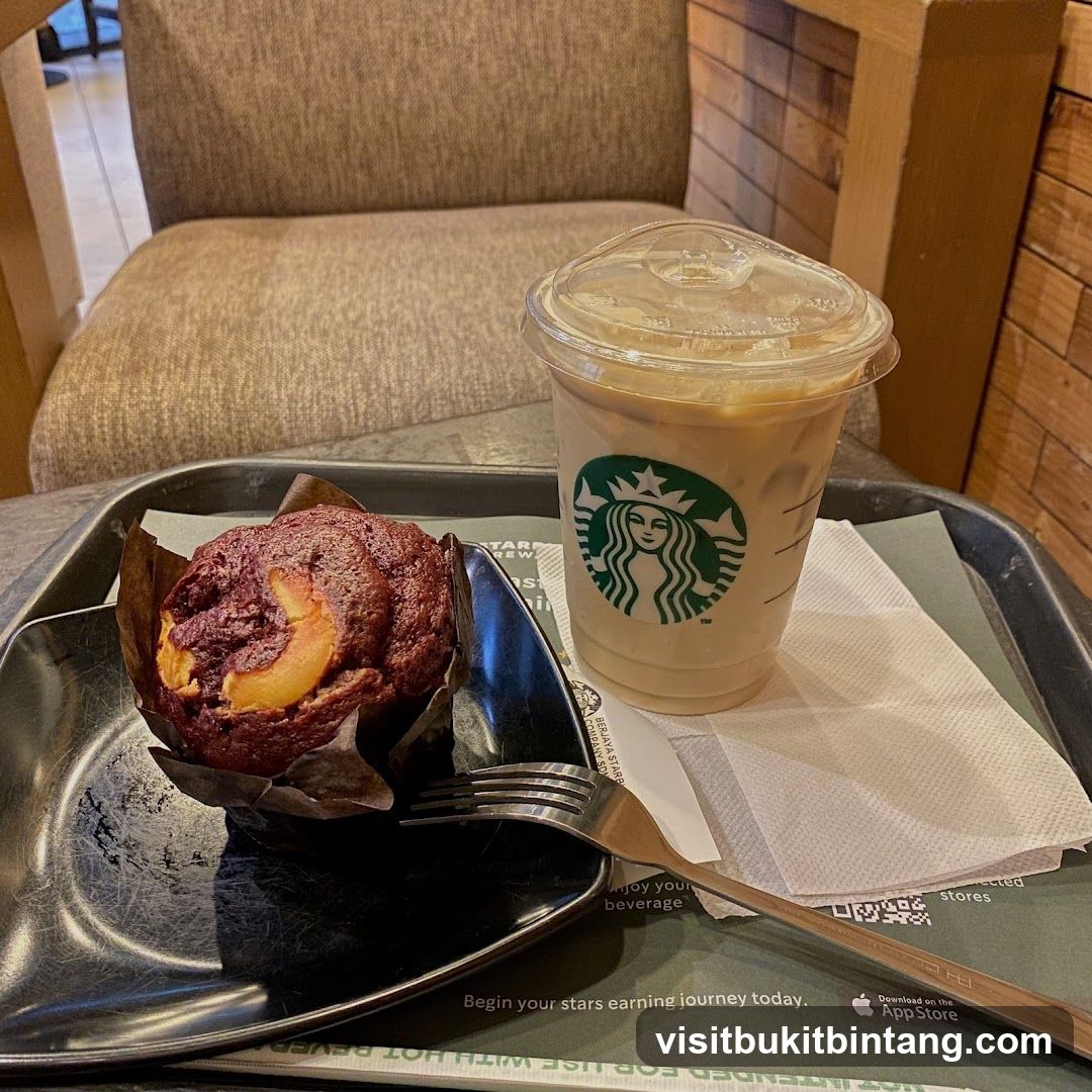 Muffin and Iced Coffee
