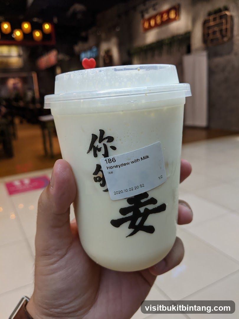 Honeydew with Milk Drink
