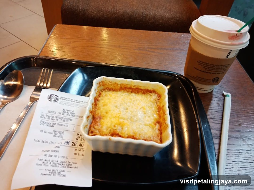 Starbucks Meal and Receipt
