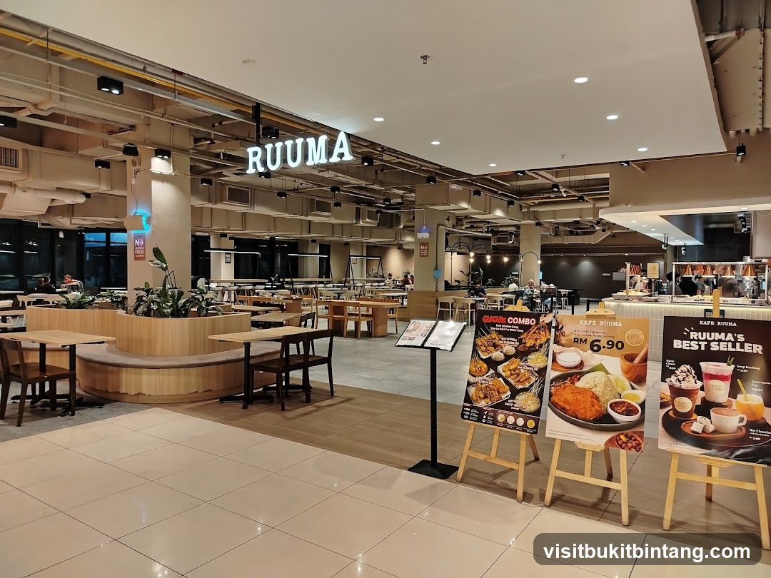 Cafe Interior with Promotional Displays