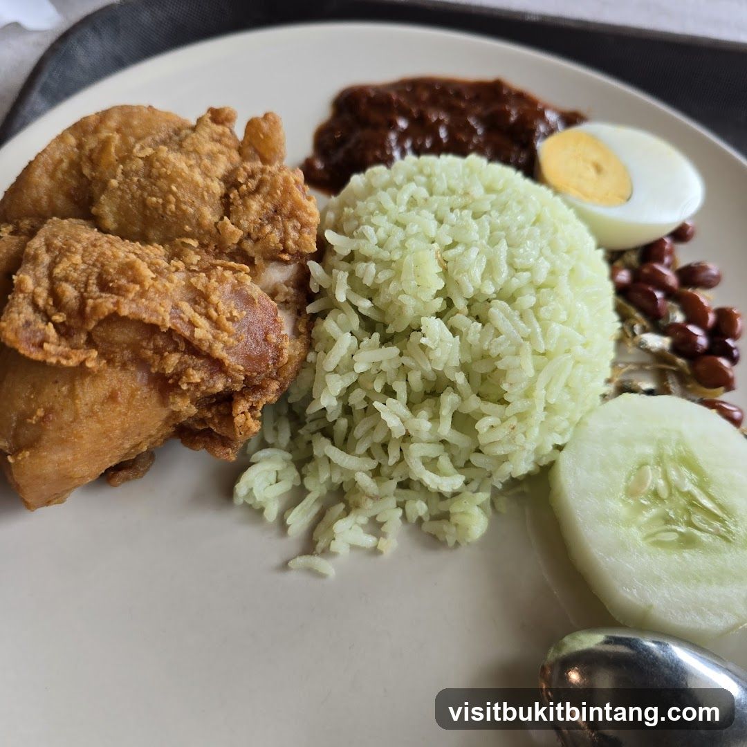 Nasi Lemak with Fried Chicken
