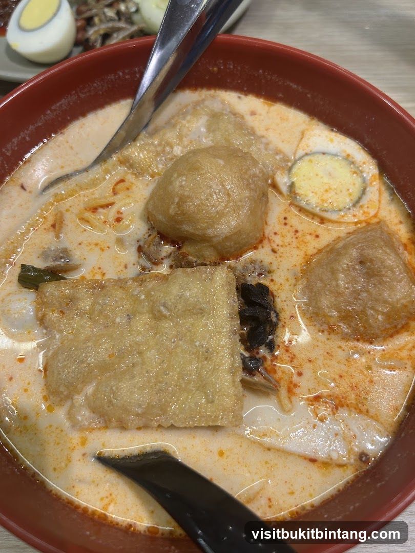 Laksa with Egg and Fried Tofu