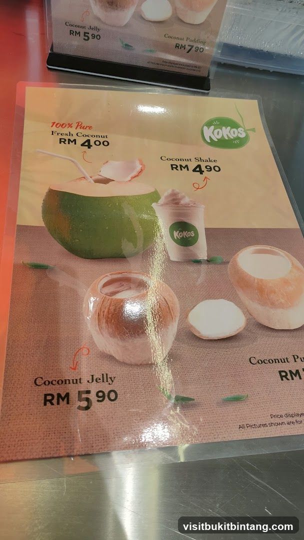 KOKOS Menu