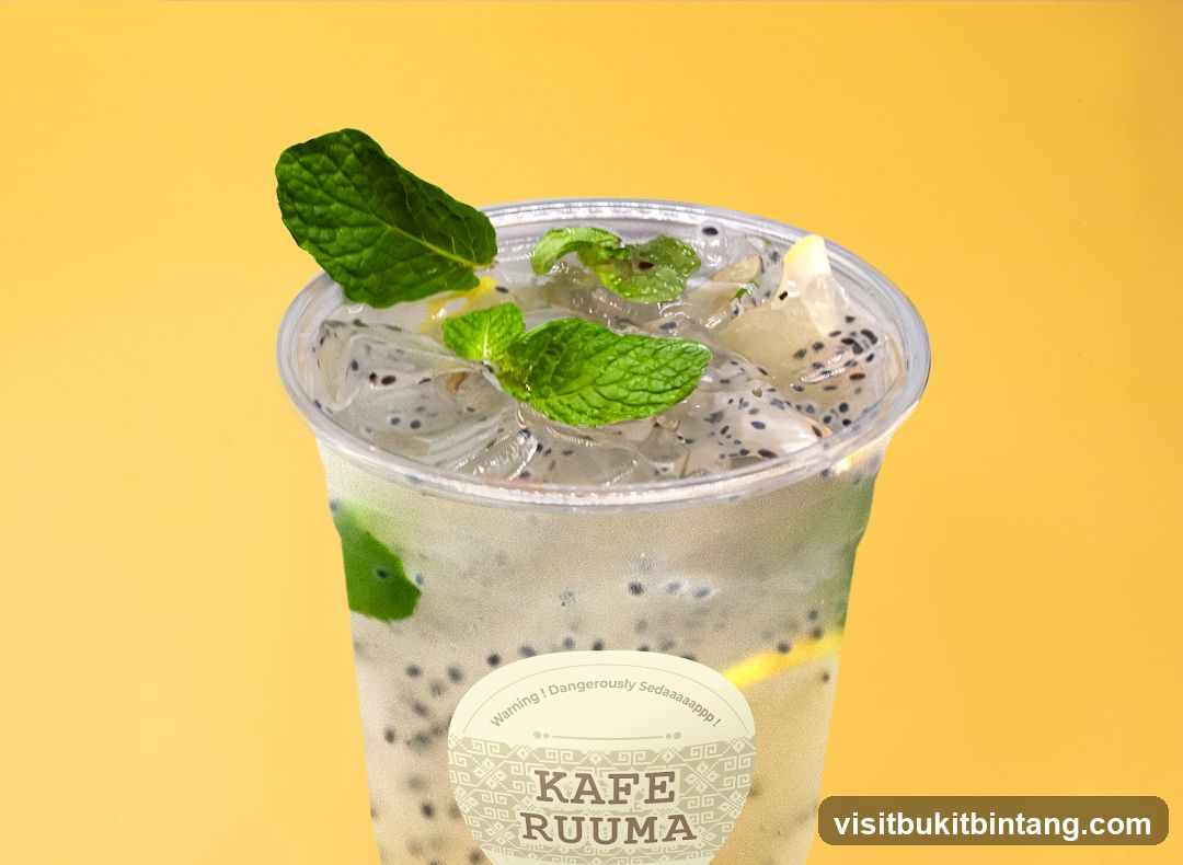 Refreshing Drink with Mint and Seeds