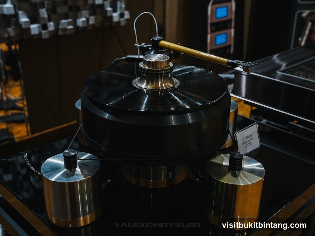 High-end turntable on display