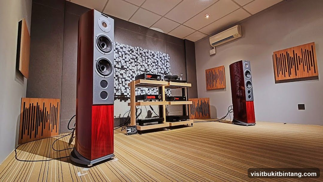 High-fidelity audio equipment display