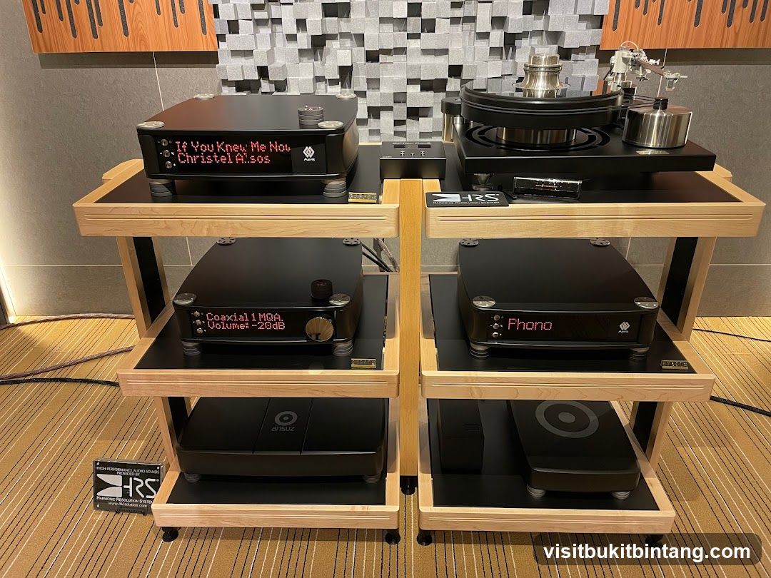 High-fidelity audio equipment display