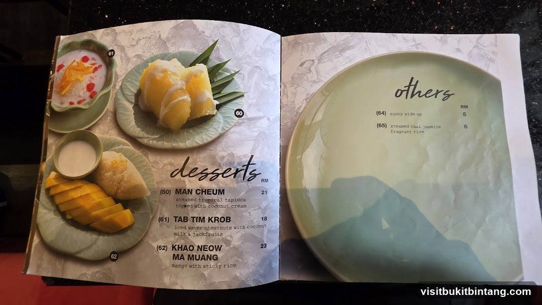 Desserts and Others Menu