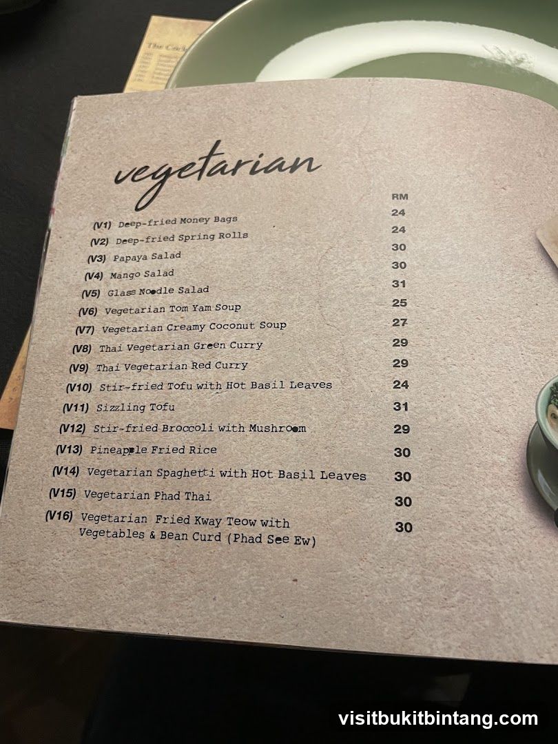 Vegetarian Menu
