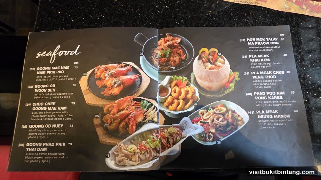 Seafood Menu