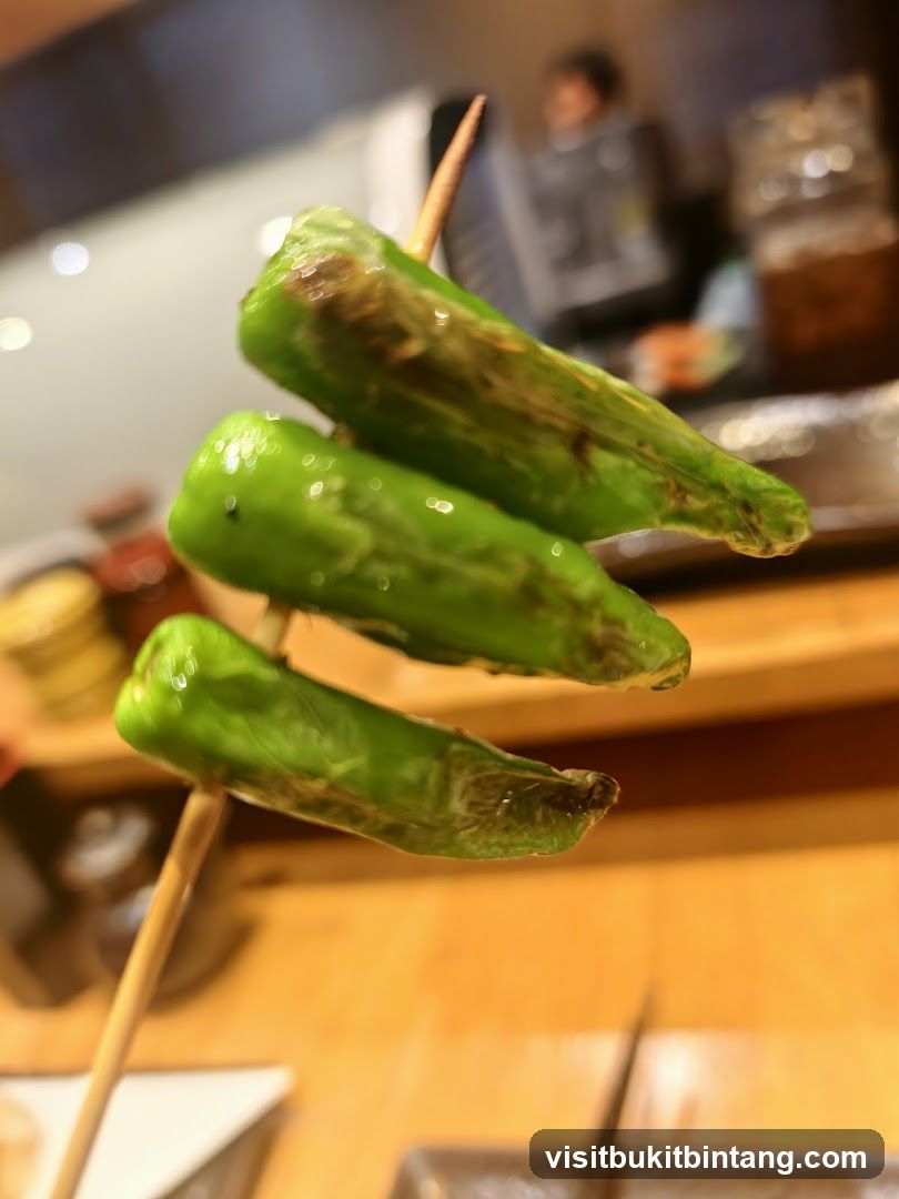 Skewered Green Peppers