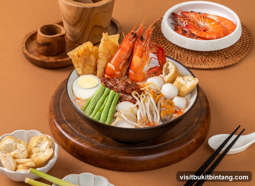 Prawn noodle soup