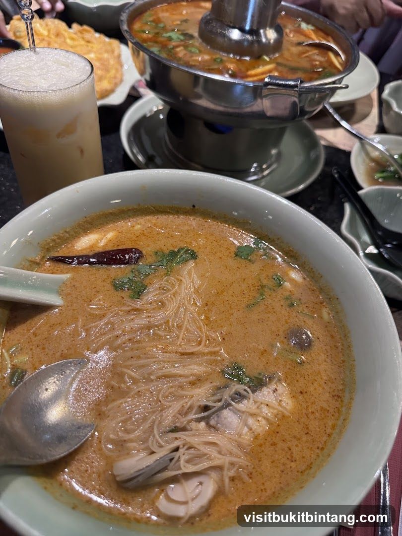Tom Yum Soup and Thai Iced Tea
