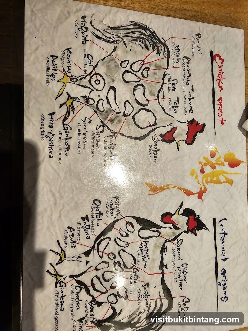 Chicken Meat and Internal Organs Menu