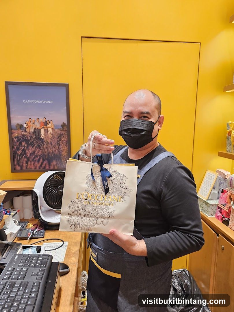 Man holding a shopping bag
