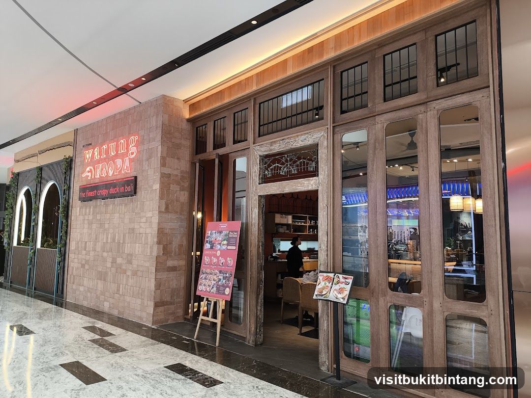 Restaurant Entrance with Neon Sign