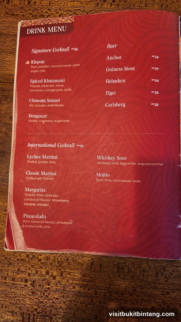 DRINK MENU