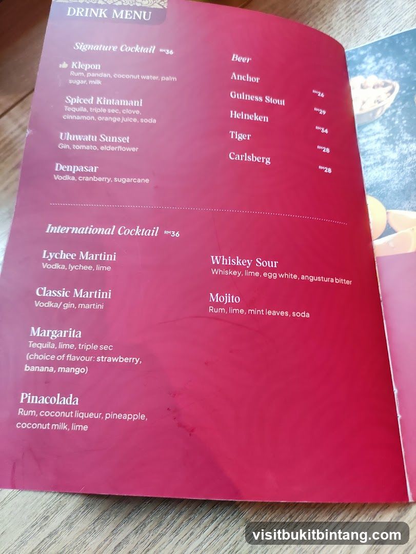 DRINK MENU