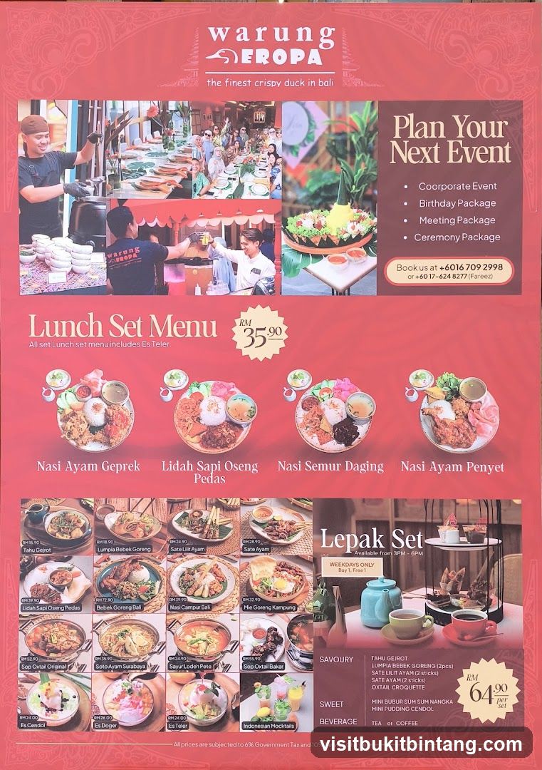 Warung EROPA Menu