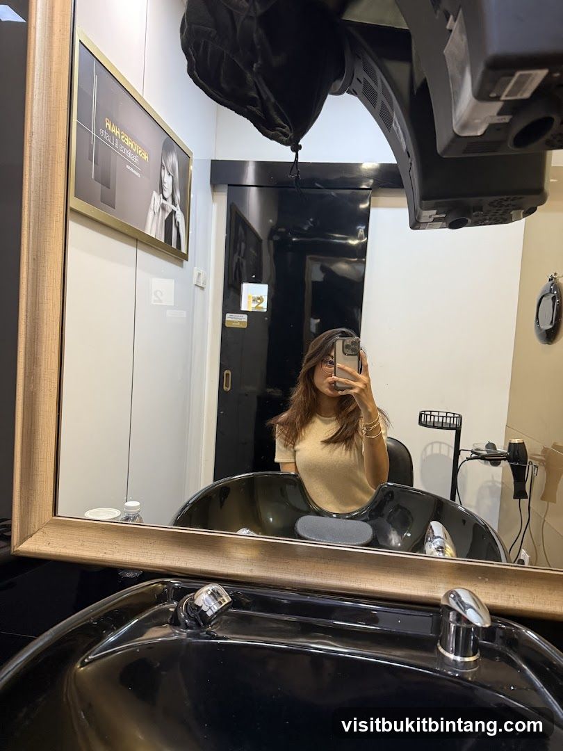 Salon Interior with Mirror Reflection
