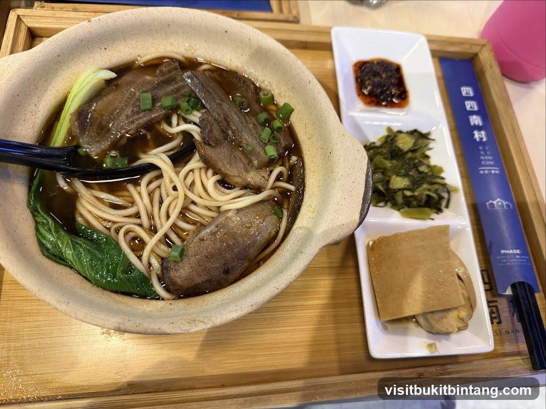 Beef Noodle Soup with Sides