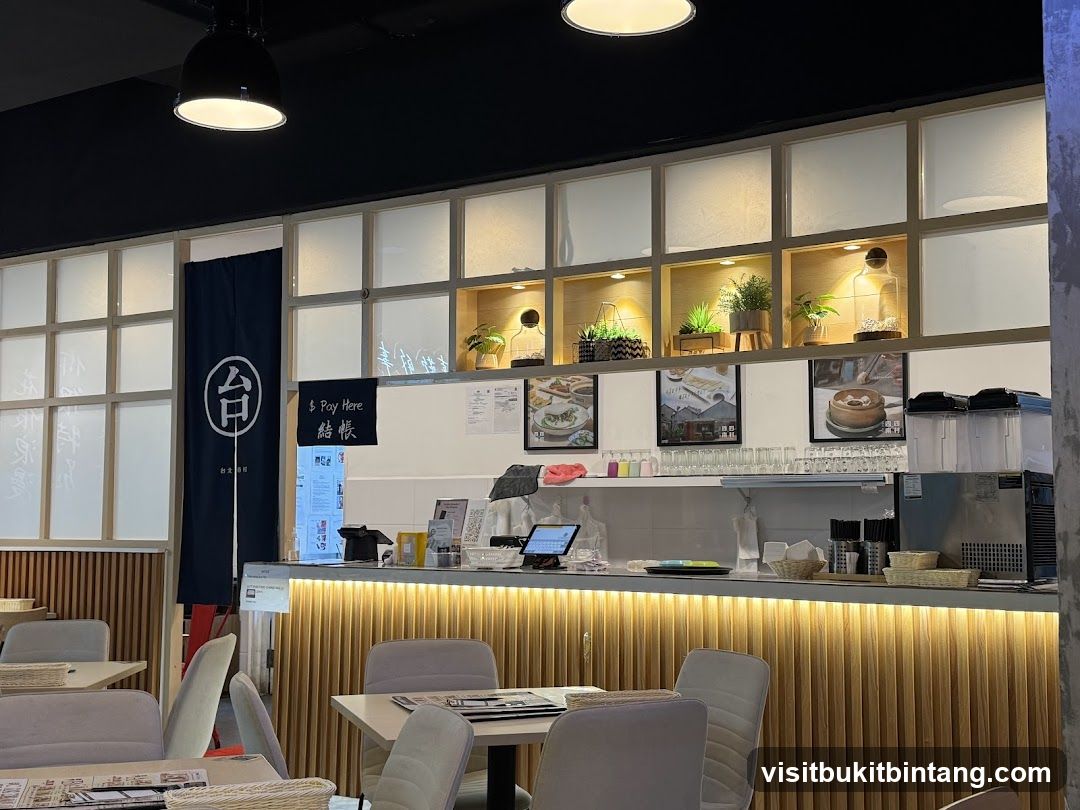 Restaurant Interior with Decorative Shelving