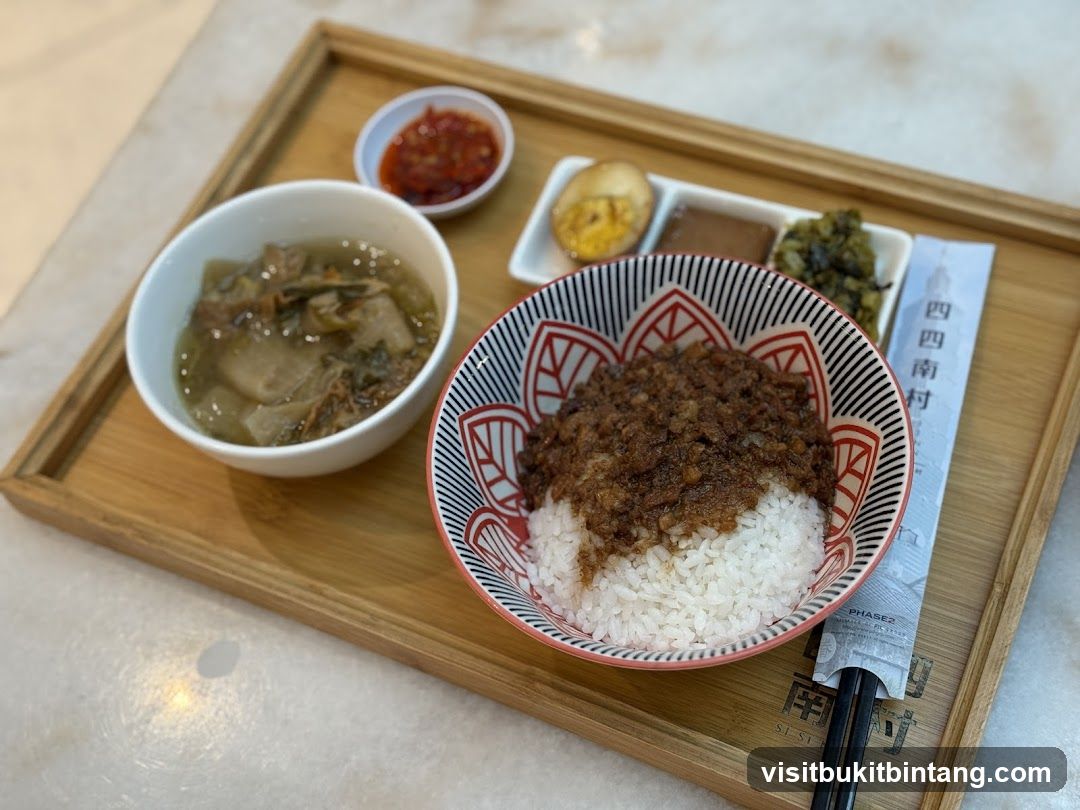 Rice bowl with side dishes