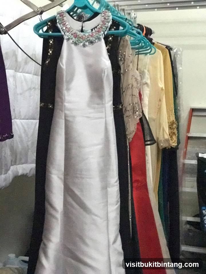Dresses on hangers