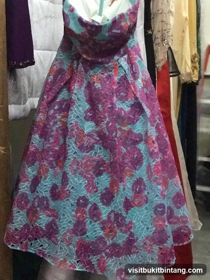 Strapless Dress with Floral Pattern
