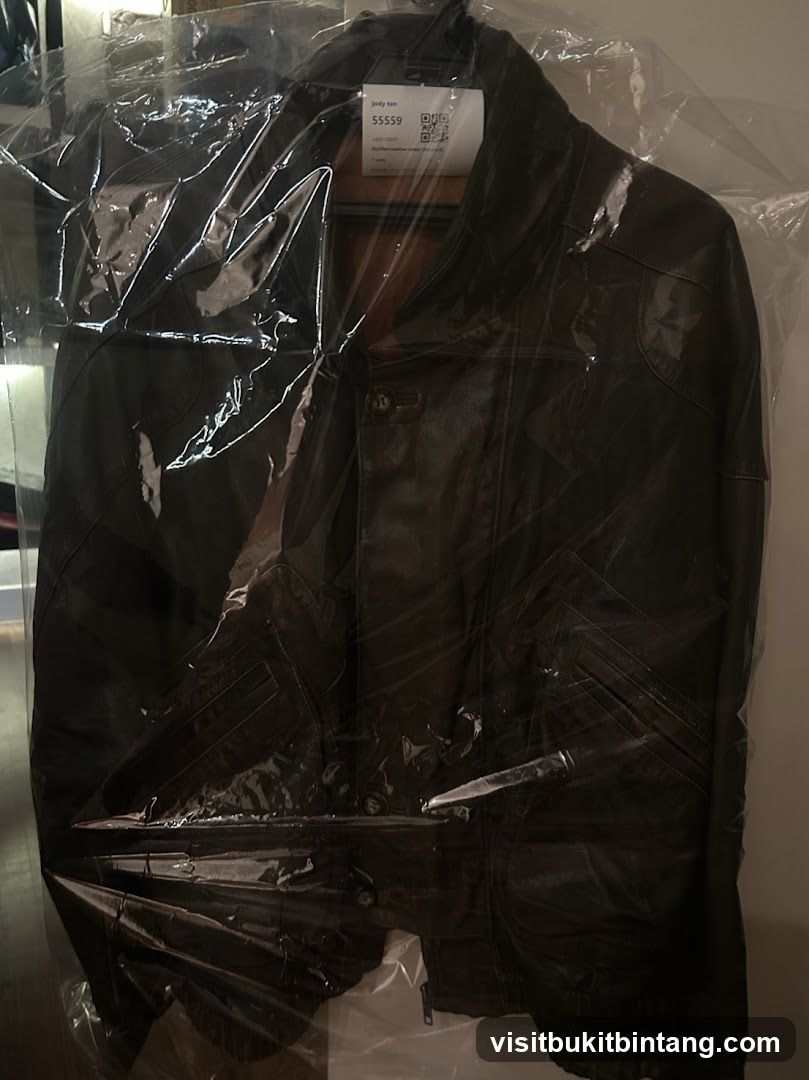 Leather Jacket in Protective Bag