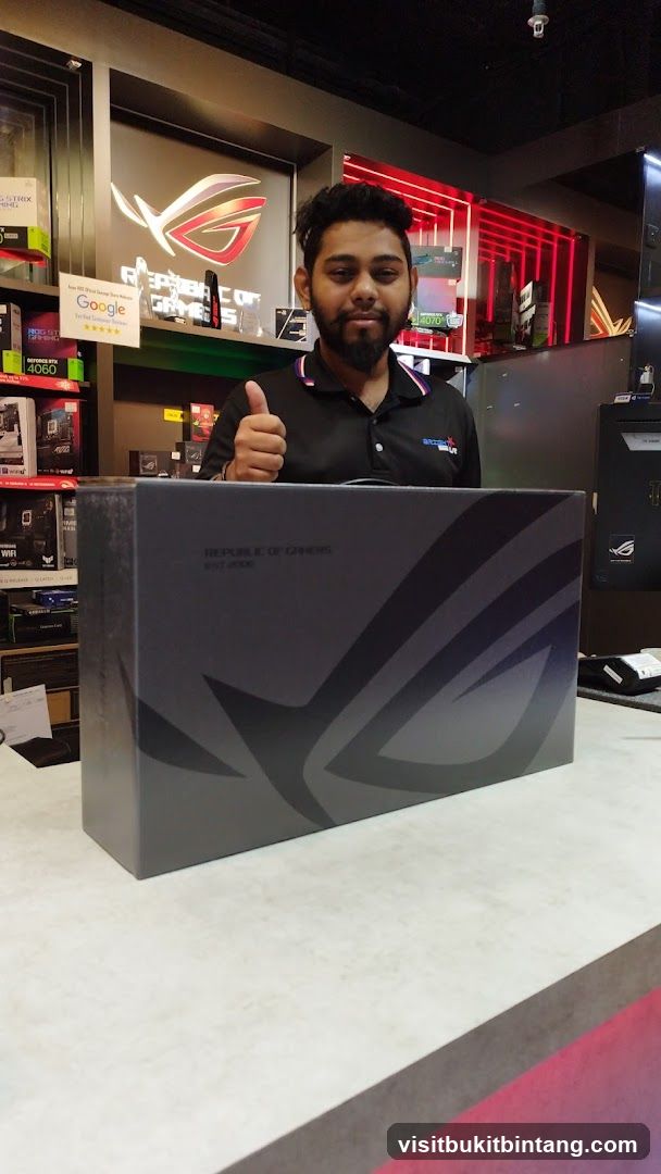 Man with ROG box