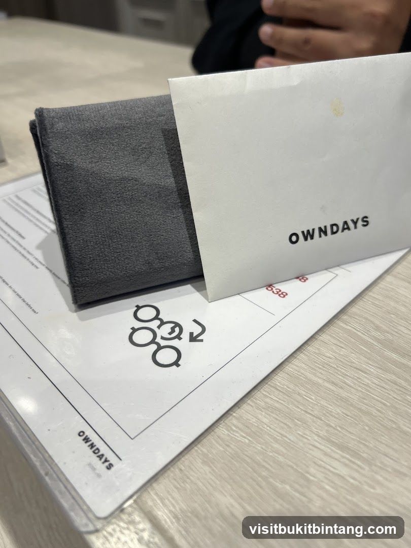 OWNDAYS branded items on a table