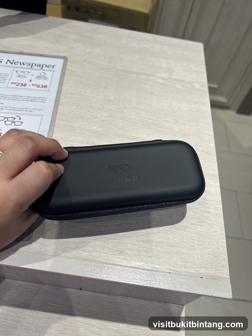 Eyeglass case with logo