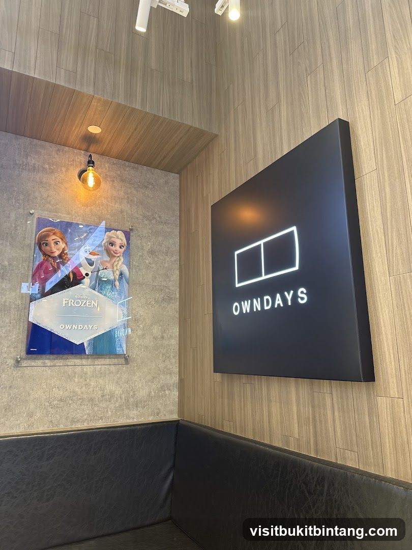 OWNDAYS Signage and Frozen Poster