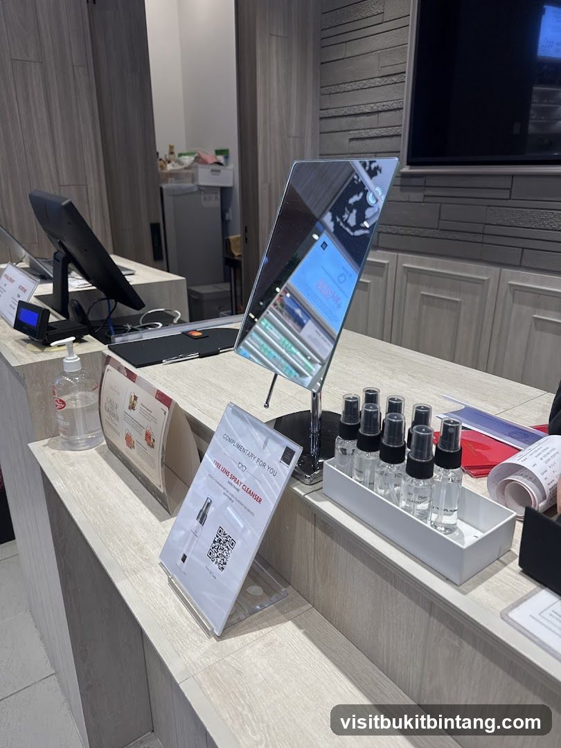 Counter Display with Complimentary Items