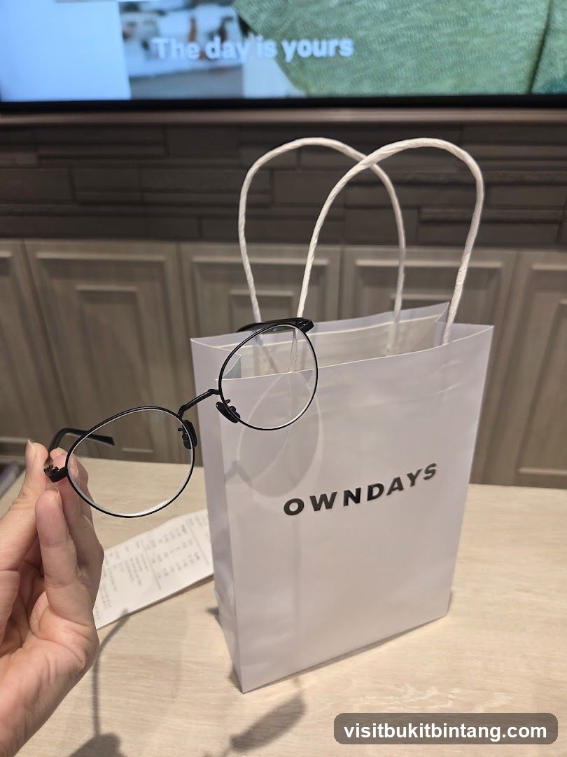 Eyeglasses and Shopping Bag