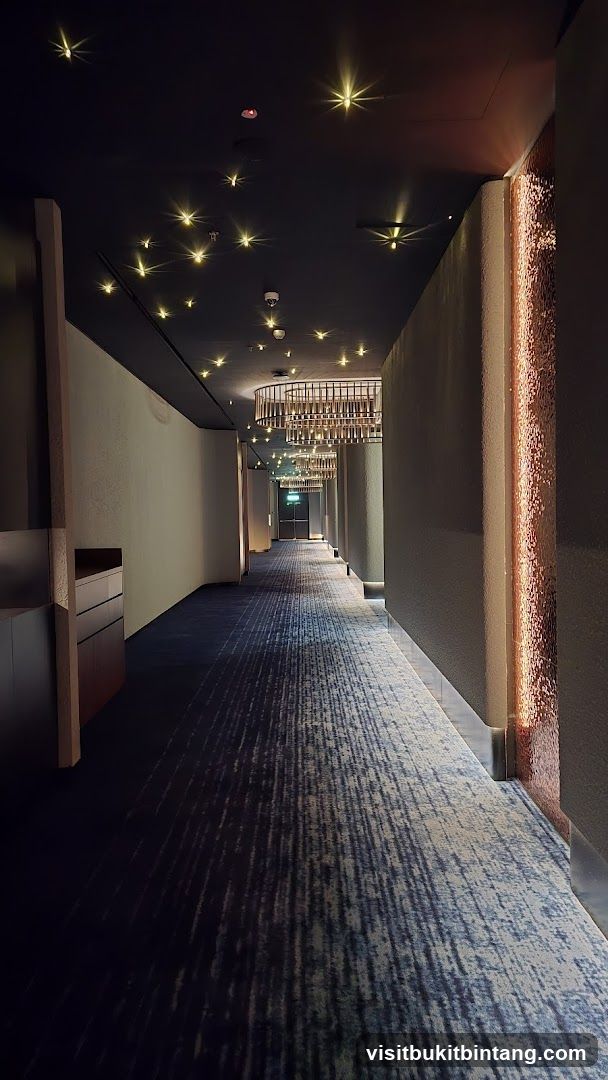 Modern Hallway with Starburst Lighting