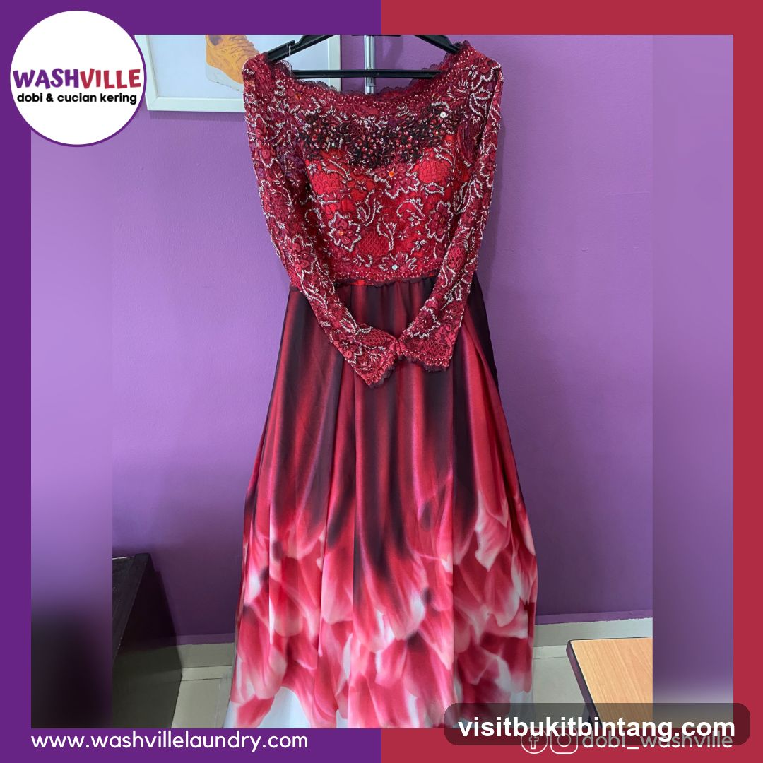 Red Embellished Gown