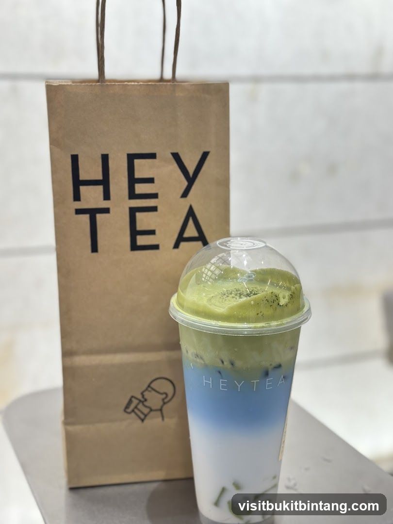 Iced Matcha Latte and Shopping Bag