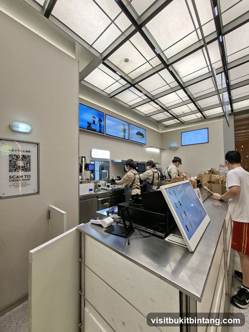 Counter with staff and customer