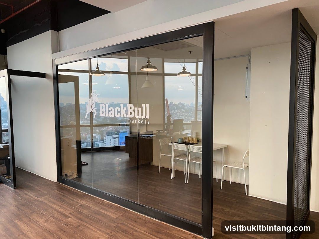 Office Interior with Company Logo